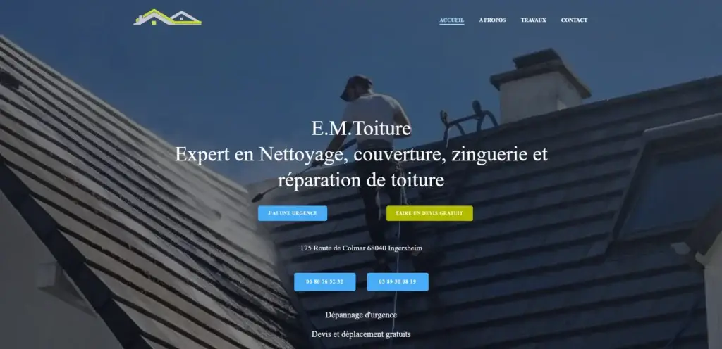 PS-WEB - EM Toiture site vitrine WordPress